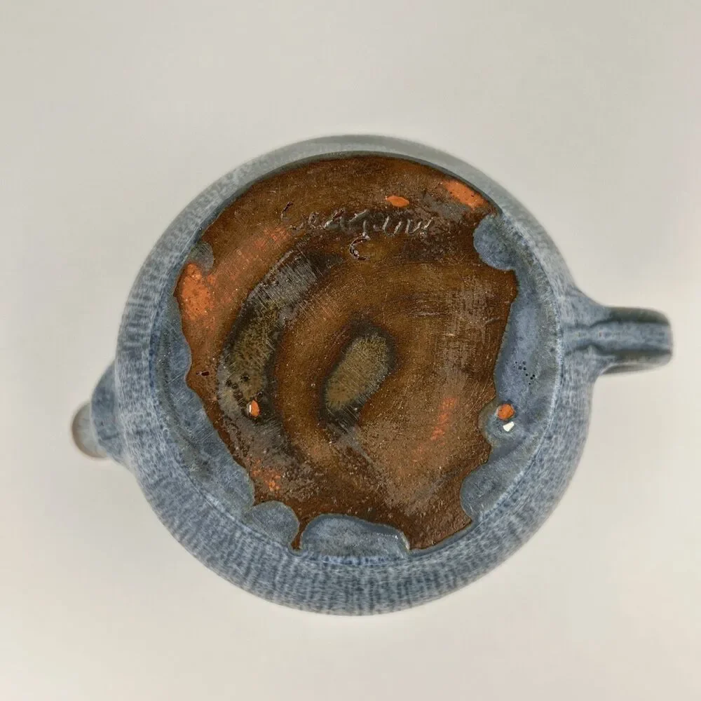 Hand Crafted teapot short spout round Asian inspired Pottery